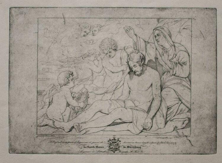 Peter Fendi - Grablegung Christi nach Anthon van Dyck - o.J. - Radierung
