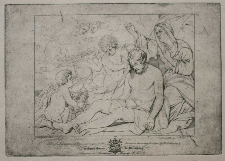 Peter Fendi - Grablegung Christi nach Anthon van Dyck - o.J. - Radierung
