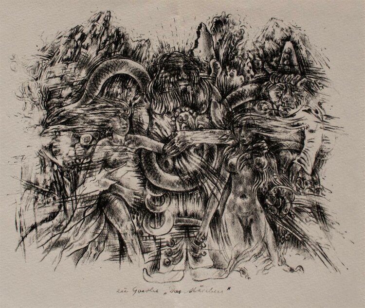 Rainer Herold - zu Goethe "das Märchen" - Lithographie - o. J.