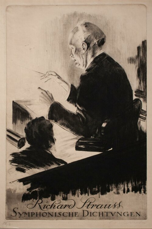 Alois Kolb - Richard Strauß, Symphonische Dichtungen - Radierung - 1924