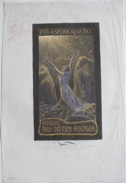 Bruno Héroux - Per Aspera ad Adstra - 1905 - Farbradierung auf Japan